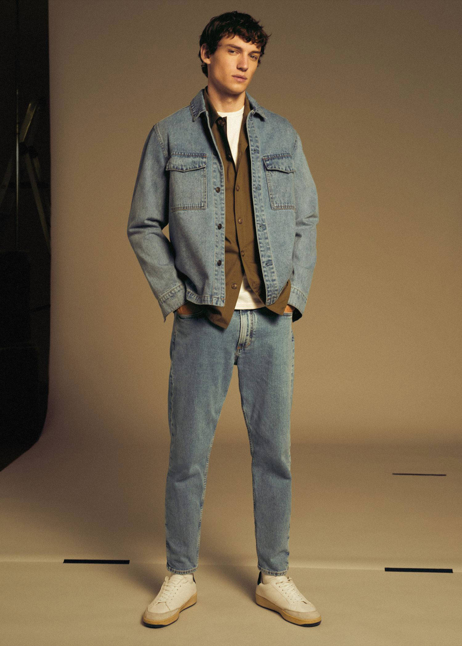 Mango Man tapered fit jeans light denim | wehkamp