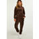 Hunkemöller velours loungebroek donkerbruin