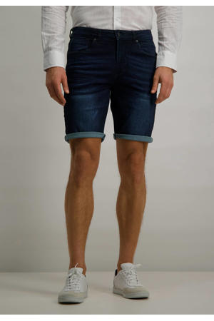 regular fit jeans short donkerblauw uni