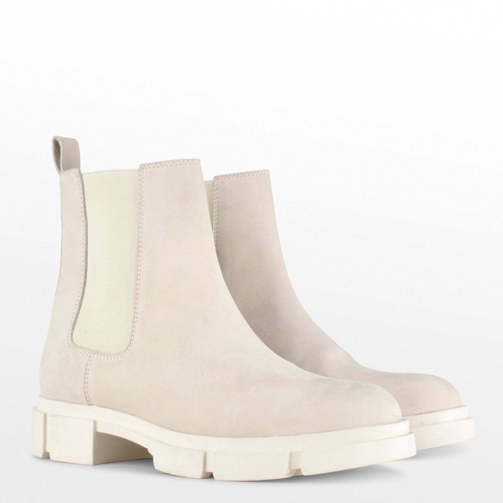 PS Poelman Lynn nubuck chelsea boots beige | wehkamp