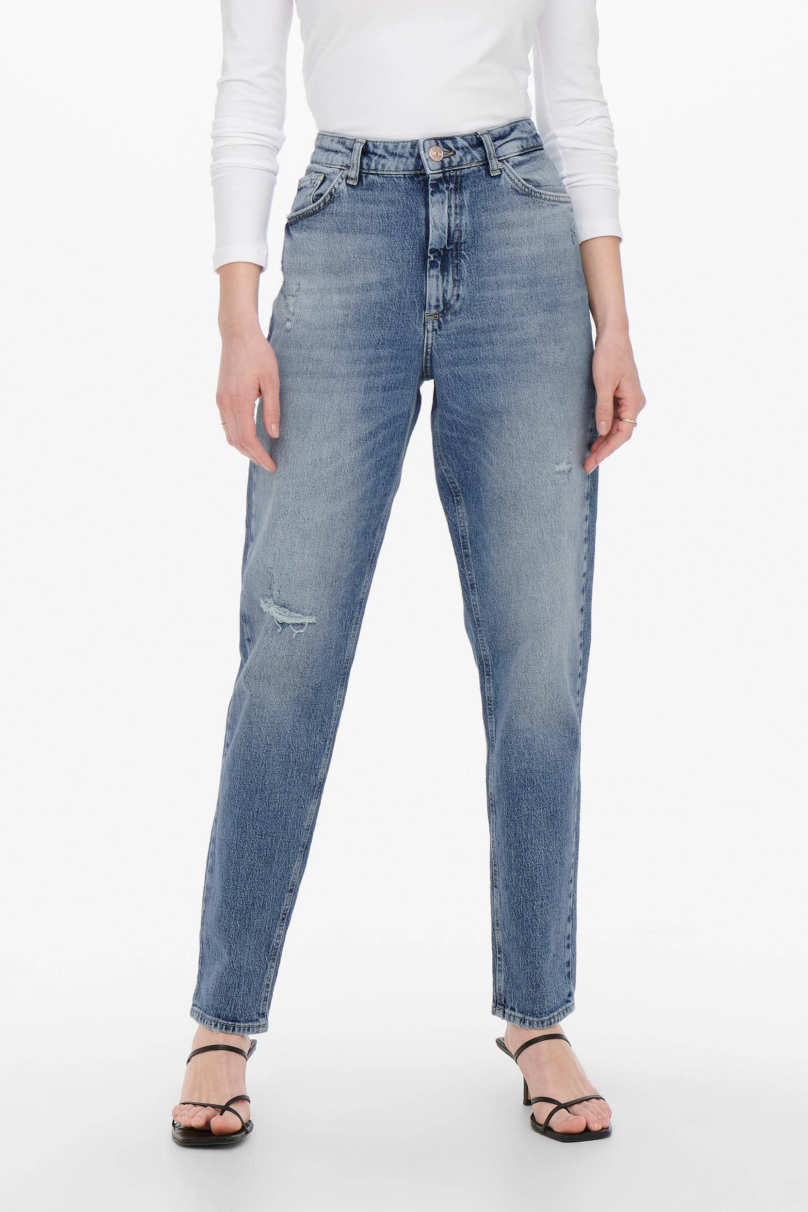 wehkamp Dames Kleding Broeken & Jeans Jeans Mom Jeans Mom jeans grey denim 