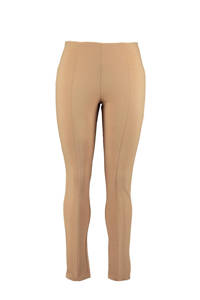 Camelkleurige dames MS Mode Plus Size tregging van polyester met skinny fit, high waist en elastische tailleband