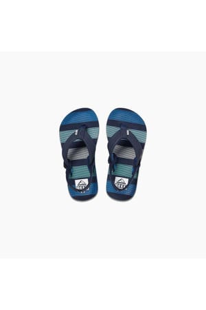 Little Ahi Deep Sea Stripes sandalen blauw