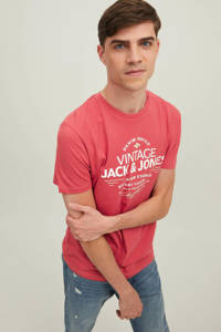 JACK & JONES PREMIUM T-shirt JPRBLUBOOSTER met printopdruk baked apple