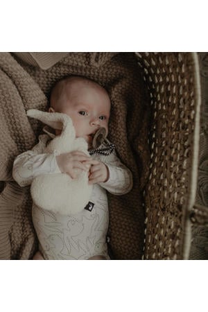 overslag romper Stiched bunny ecru/zwart