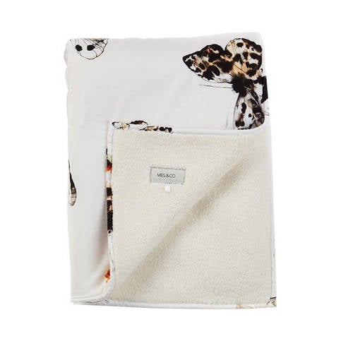 Mies & Co baby wiegdeken soft teddy Fika butterfly 70x100 cm