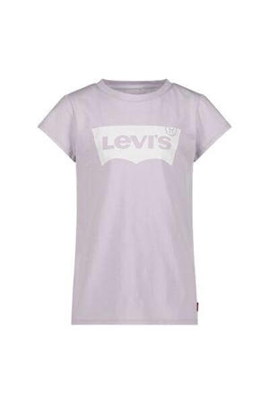 T-shirt Batwing met logo lila