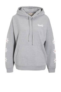 Levi's gebloemde hoodie met logo grijs