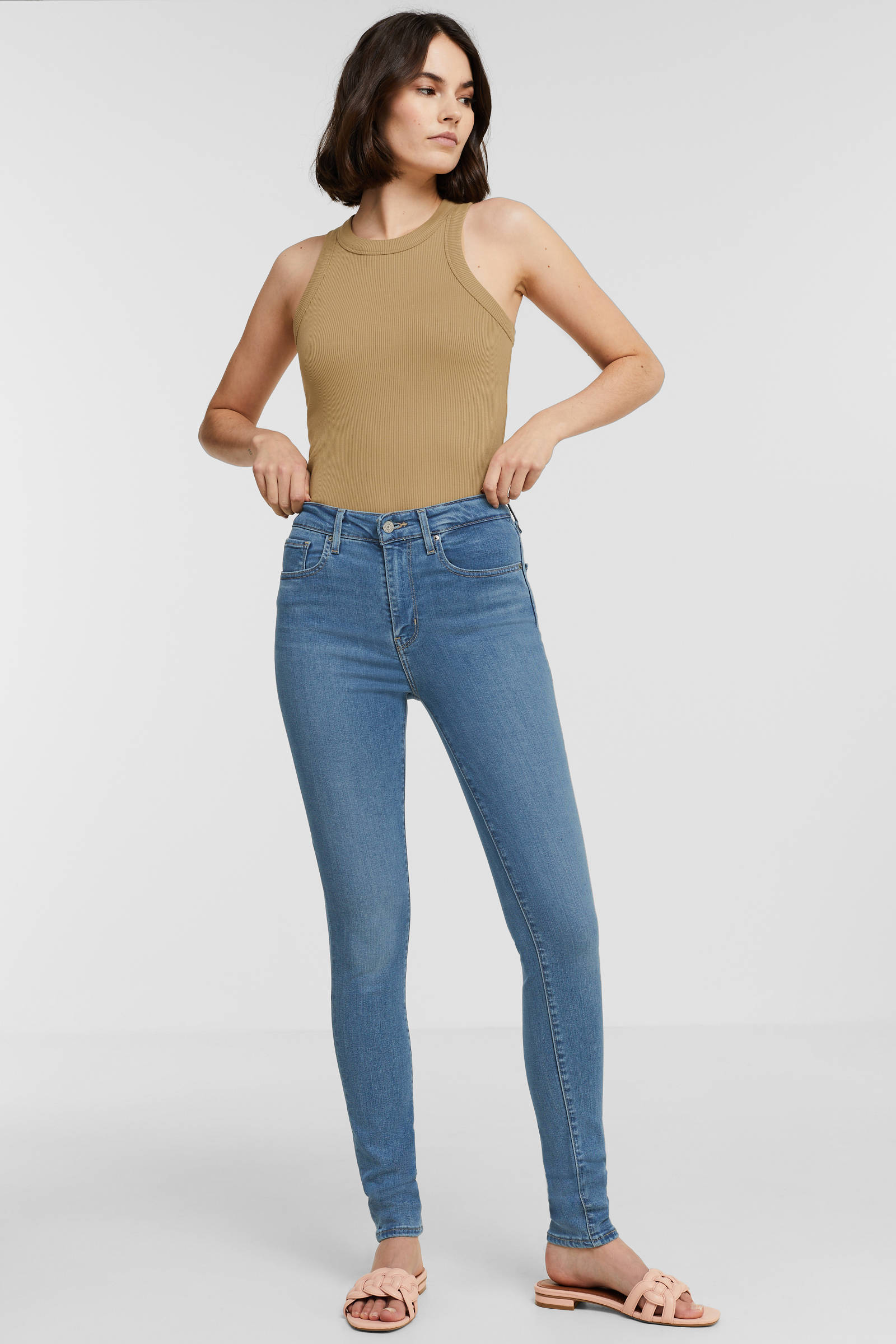 levi's 721 high rise skinny jeans rio hustle