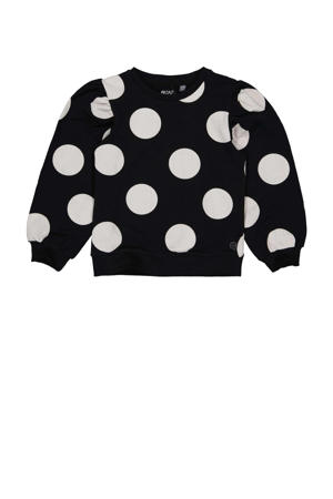 sweater Imke met stippen zwart/wit