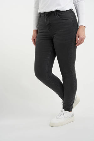 high waist skinny jeans antraciet