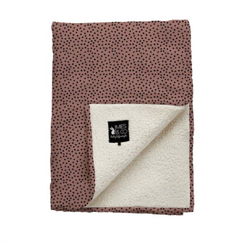 Mies & Co baby wiegdeken soft teddy Cozy dots 70x100 cm afbeelding