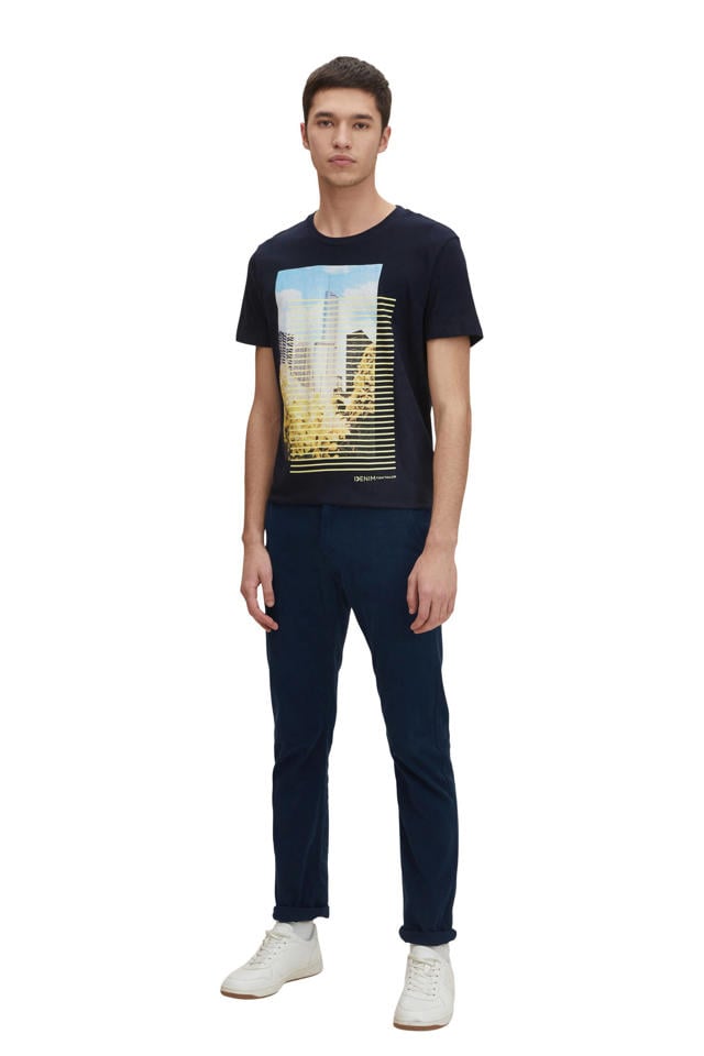 Tom Tailor T-shirt met printopdruk sky captain blue | wehkamp