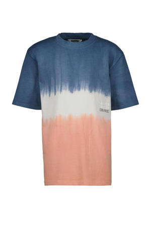 dip-dye T-shirt Hayes blauw/wit/oranje