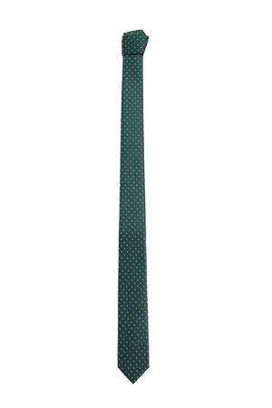 stropdas met stippen donkergroen