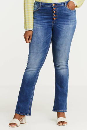 high waist flared jeans CARLAOLA dark denim