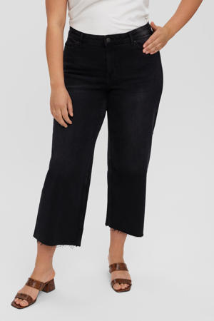 cropped high waist straight fit jeans VMALISIA  zwart