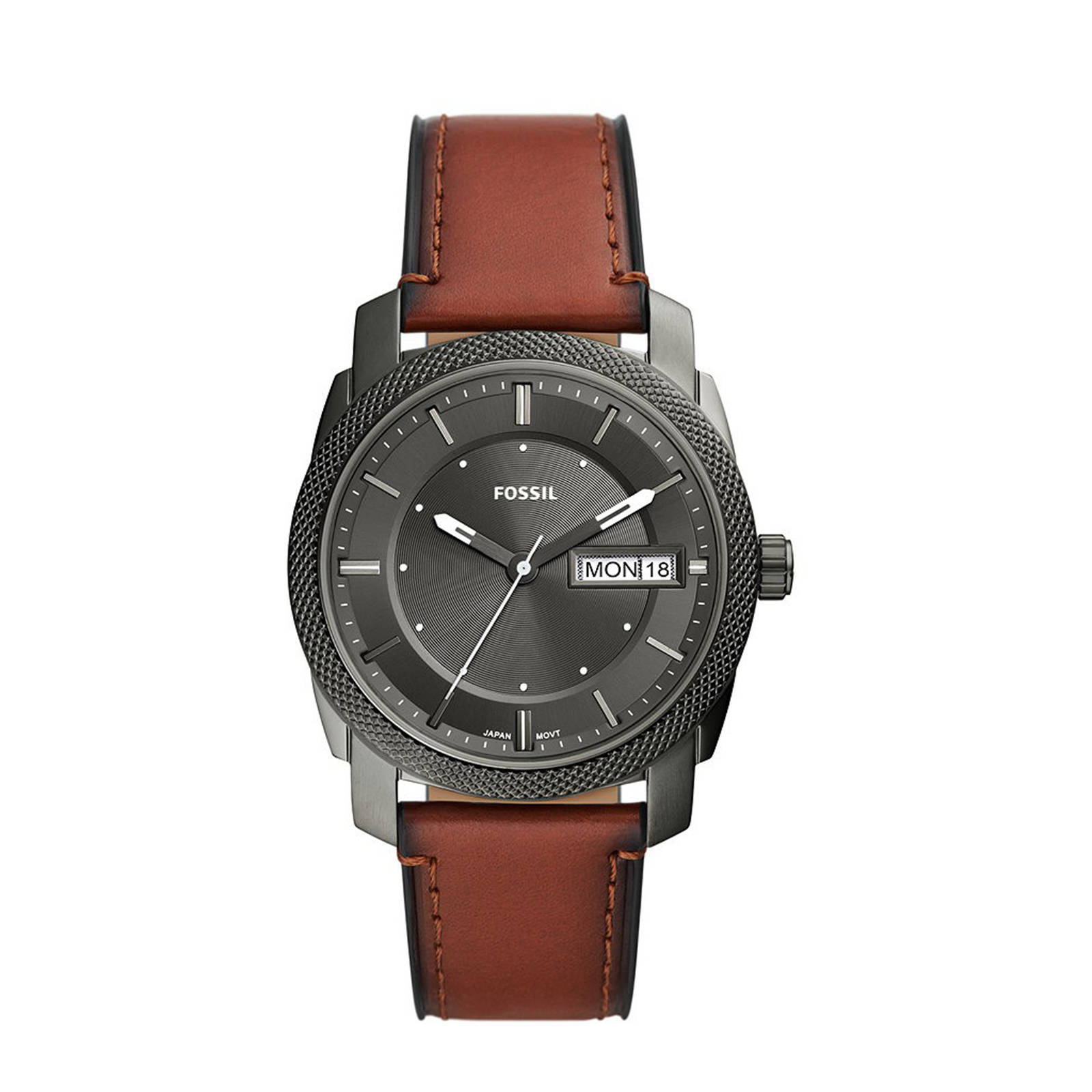 Fossil horloge FS5900 Machine cognac | wehkamp
