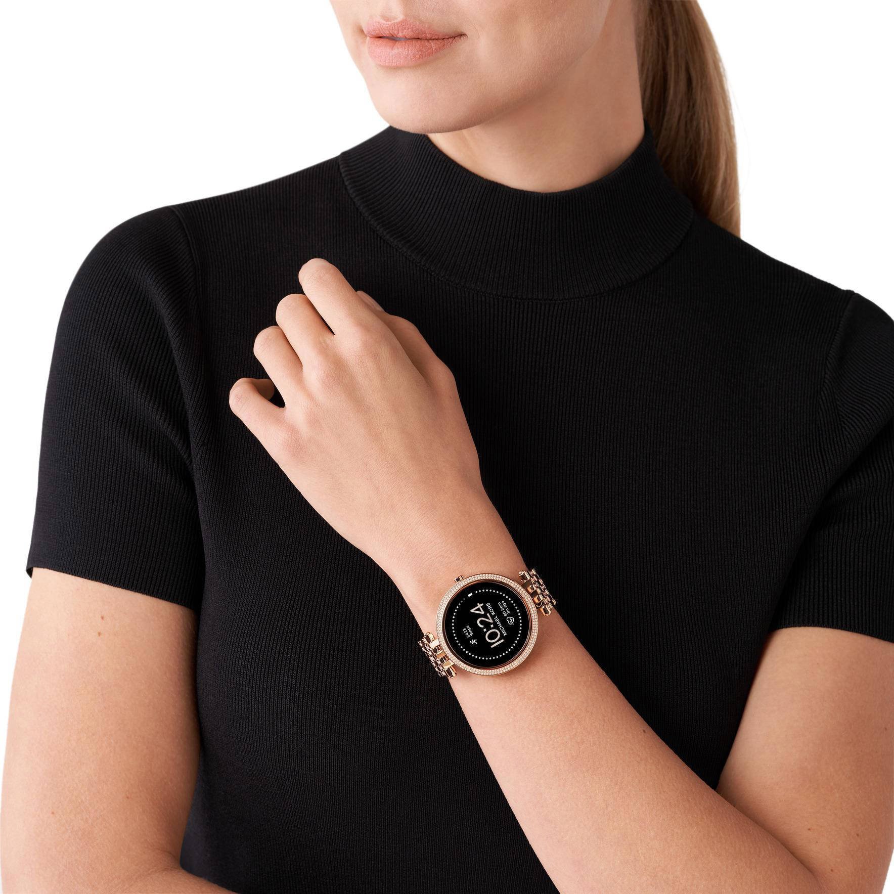 gen 5e darci pavé two-tone smartwatch