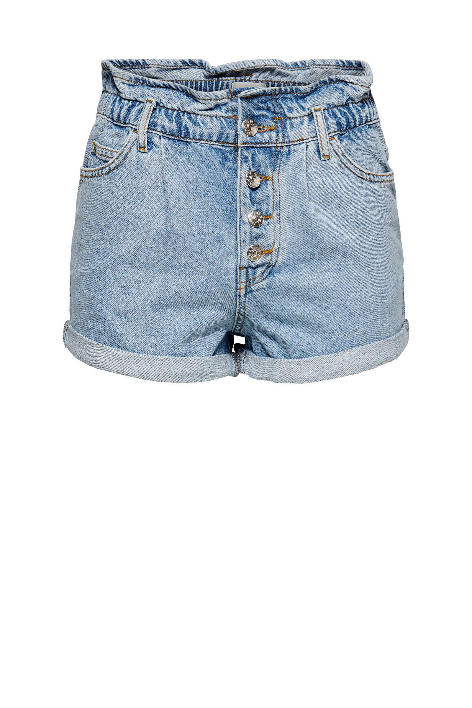 ONLY high waist straight fit jeans short ONLCUBA light blue denim | wehkamp