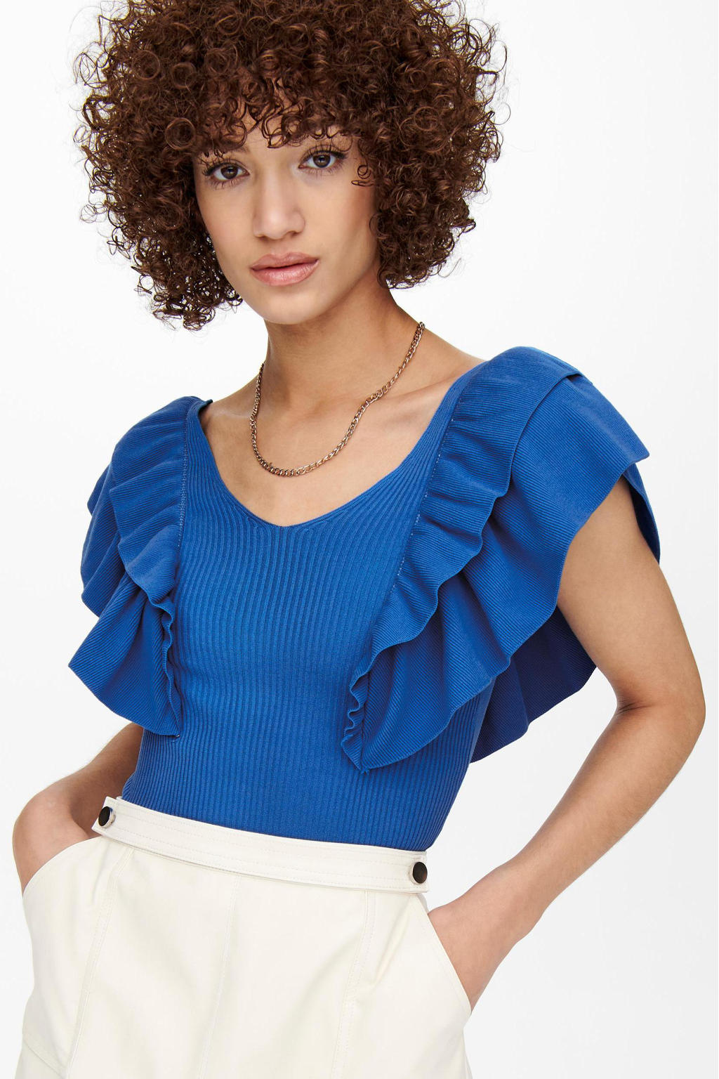 ONLY ONLLEELO BACK - Triko S Potiskem - Light Grey/zelená