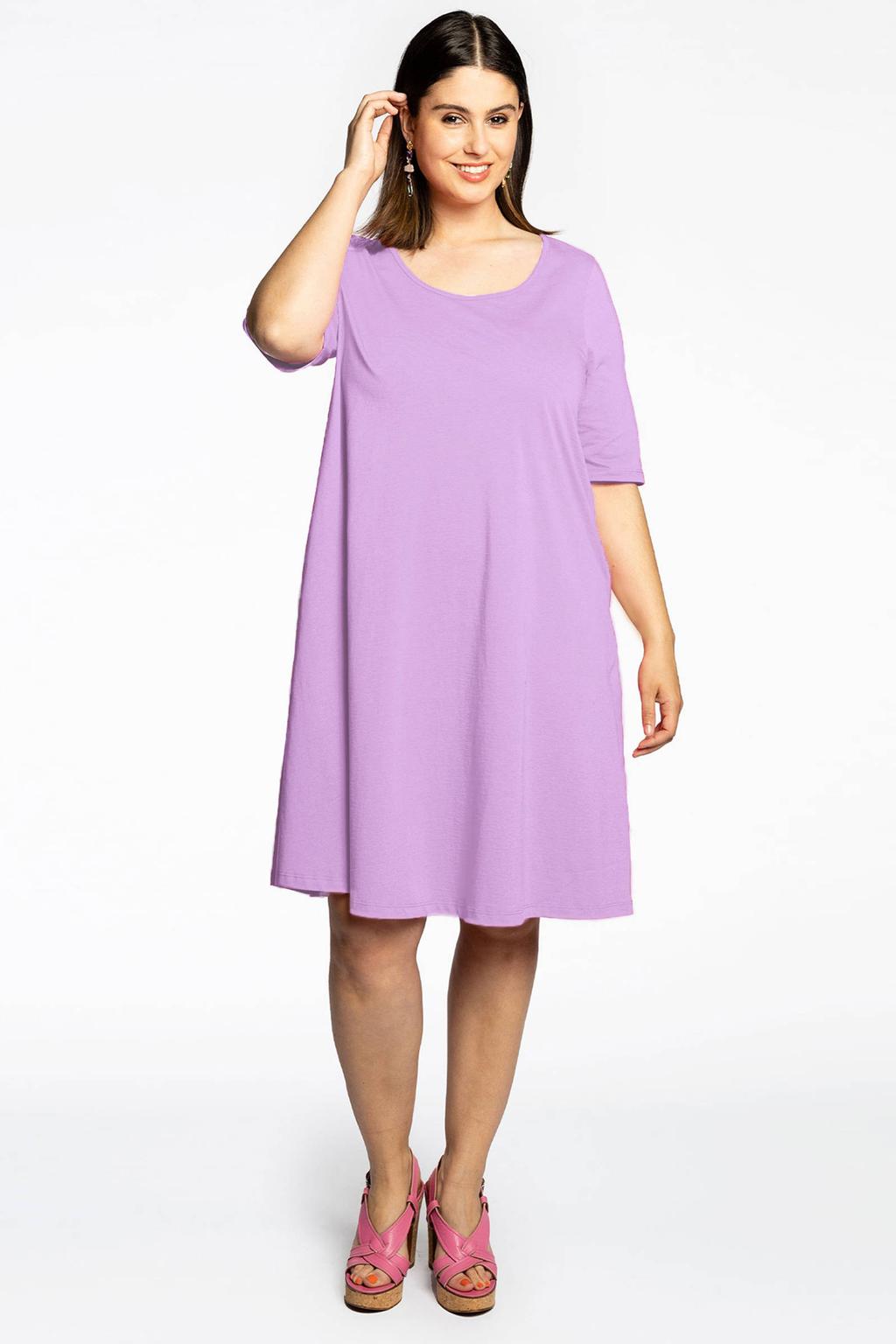 YOEK A-lijn jurk COTTON lila