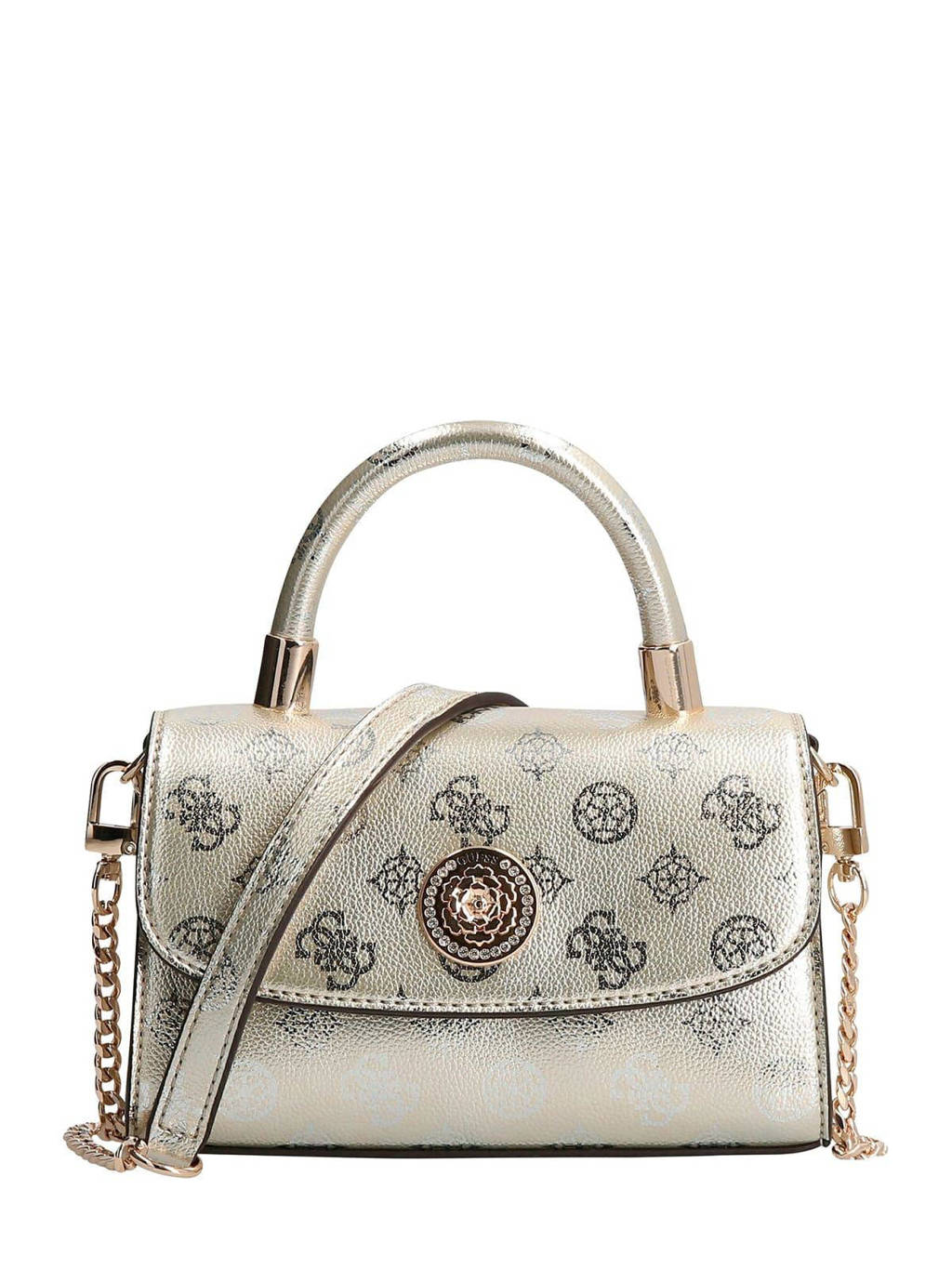 GUESS  mini handtas Night Fall met all-over print champagne