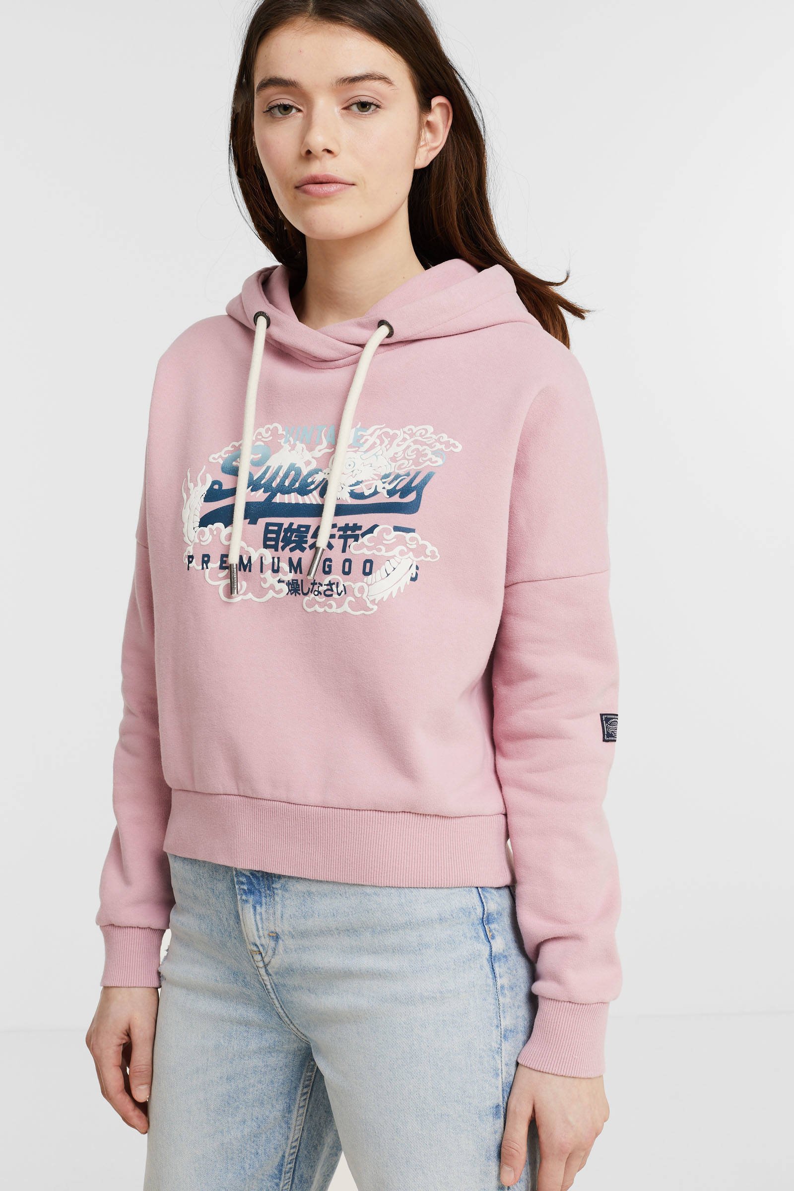 superdry roze hoodie