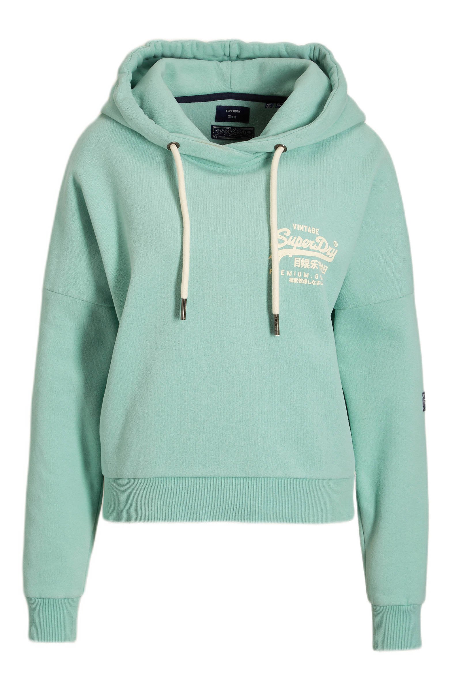 mint green superdry hoodie