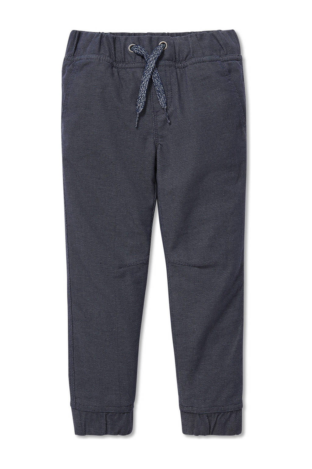 Antraciete jongens C&A regular fit broek van polyester met elastische tailleband met koord