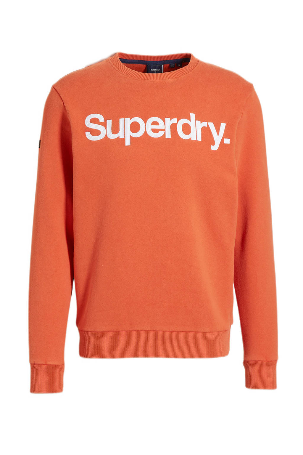 Superdry sweater met logo denim co rust