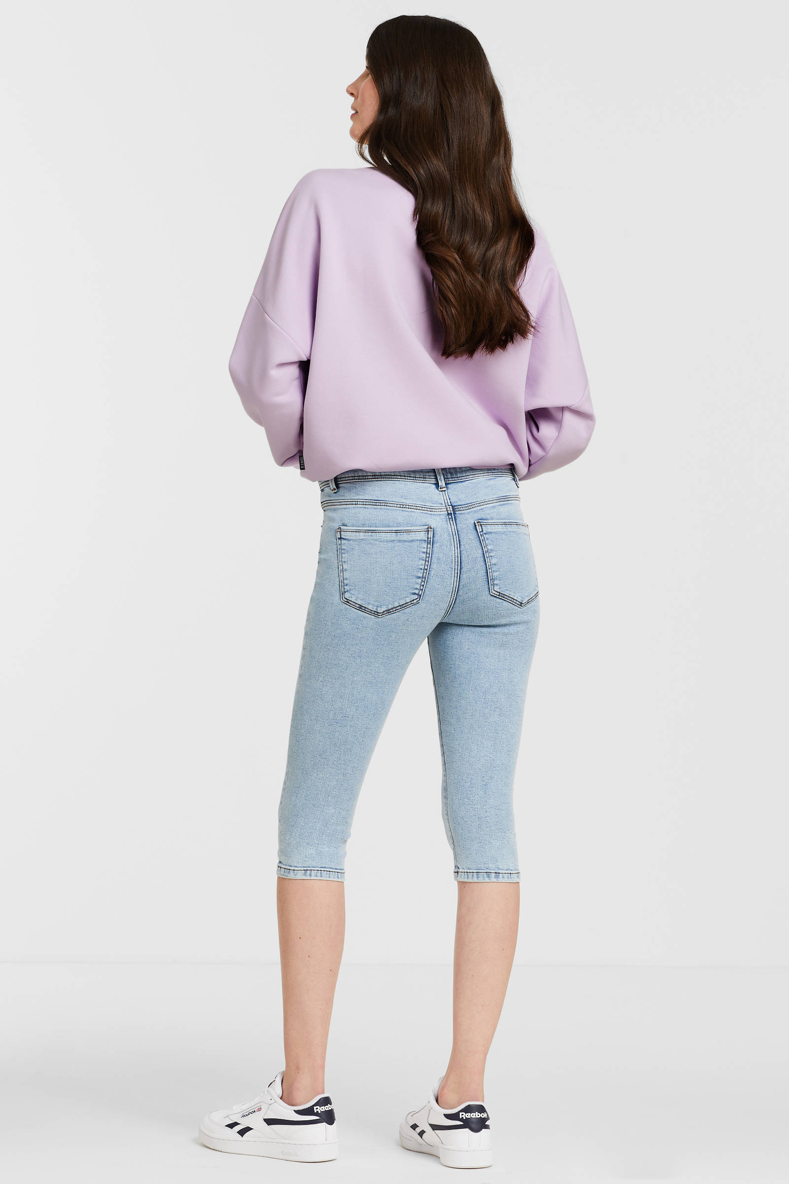VERO MODA slim fit capri jeans VMTANYA light blue denim | wehkamp