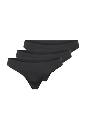 seamless string ONLTRACY (set van 3) zwart