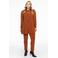 YOEK slim fit broek van travelstof DOLCE roodbruin