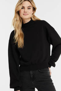 NA-KD sweater met biologisch katoen zwart