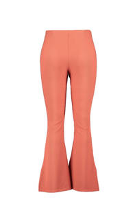 Oranje dames MS Mode Plus Size flared legging van polyester met high waist en elastische tailleband