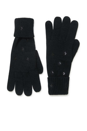 handschoenen met pailletten zwart