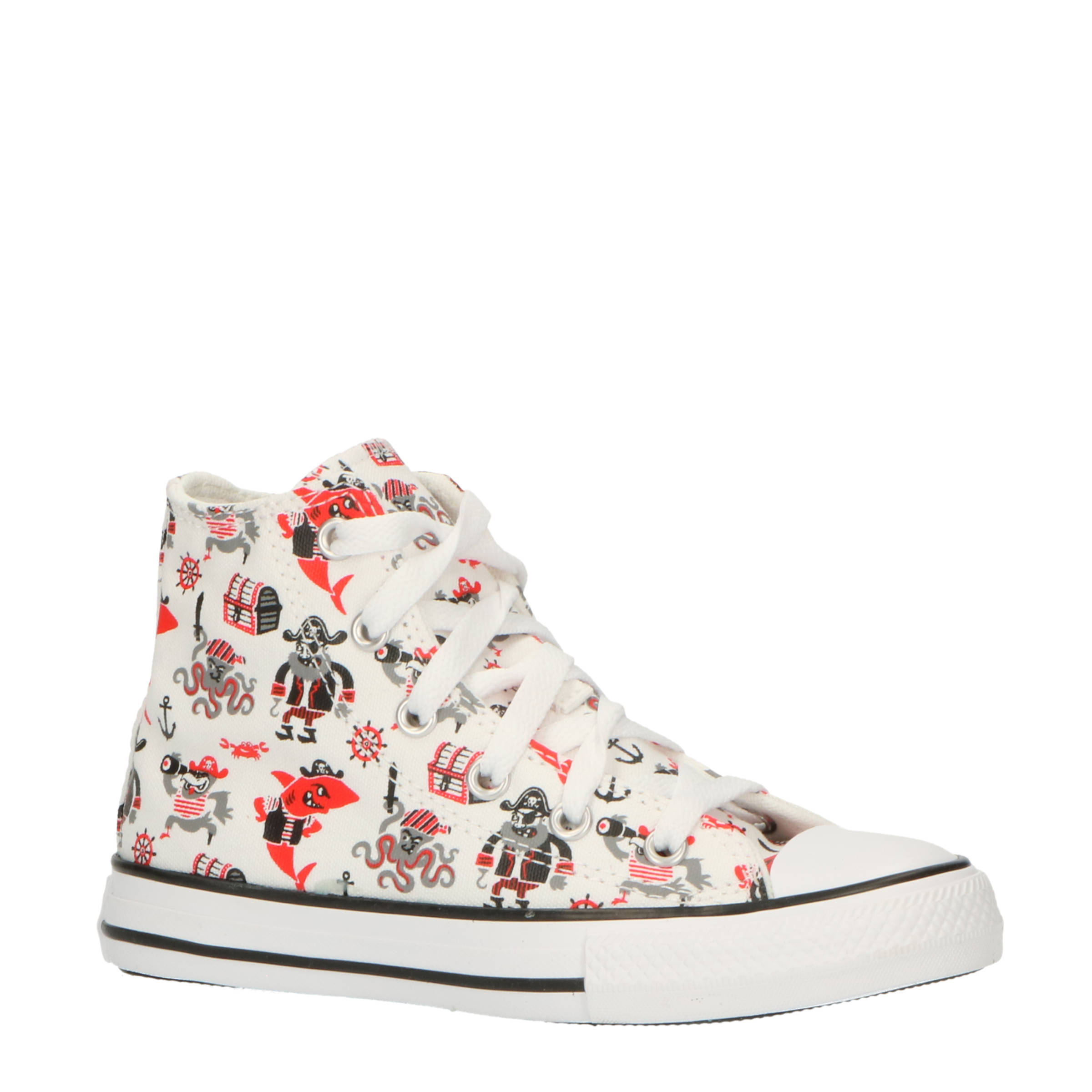 Converse Chuck Taylor All Star Pirate sneakers wit/rood/zwart | wehkamp