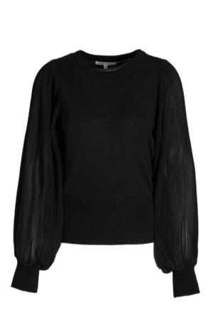semi-transparante trui zwart