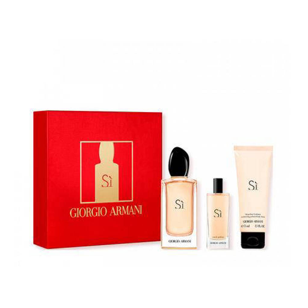 Giorgio Armani Si eau de parfum + bodylotion geschenkset - 100 ml + 15 ml + 75 ml