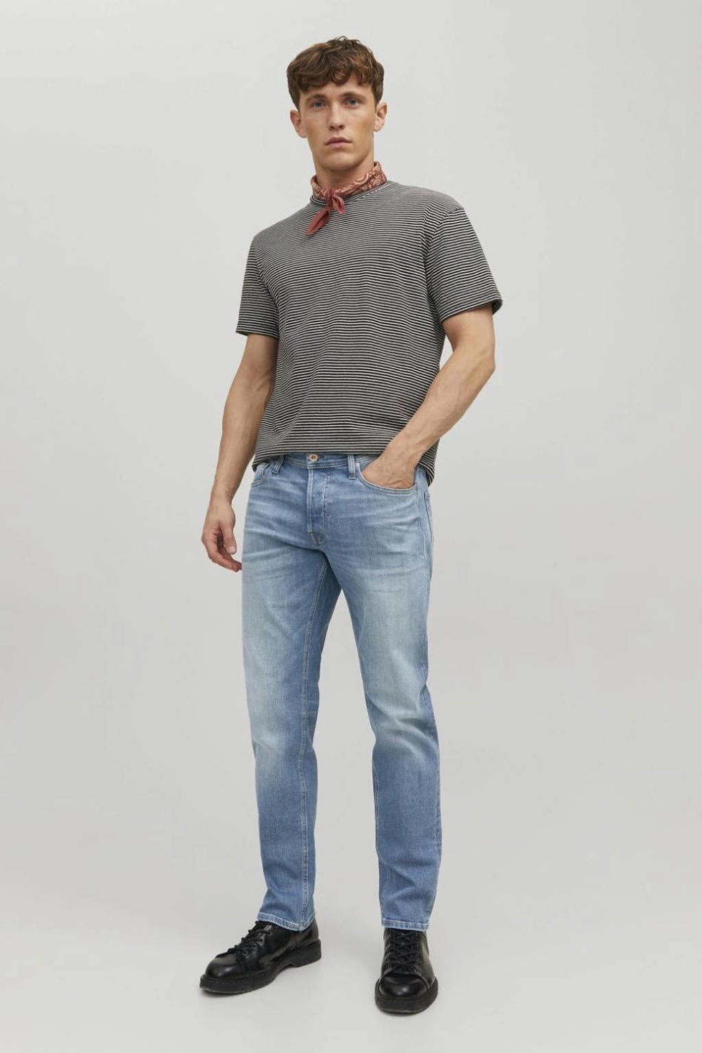 JACK & JONES JEANS INTELLIGENCE tapered jeans - blue denim