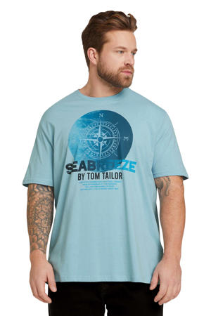 T-shirt Plus Size met logo cloud blue