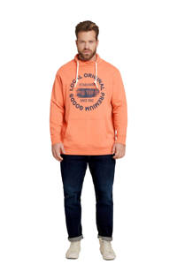 Tom Tailor Big & Tall hoodie Plus Size met logo soft peach orange