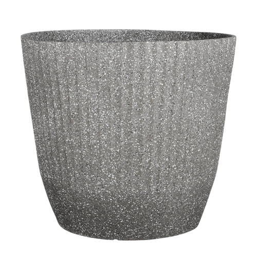 Mica Decorations Rio bloempot rond grijs terrazzo - (h40,5xØ45 cm) afbeelding