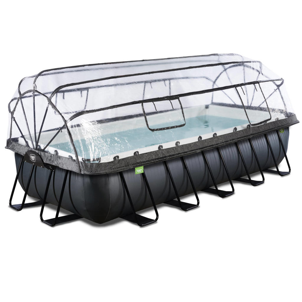 Exit Toys EXIT Black Leather zwembad met zandfilterpomp en overkapping