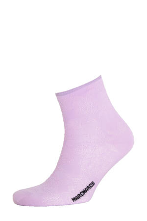 sokken Phoebe met ingebreid patroon roze