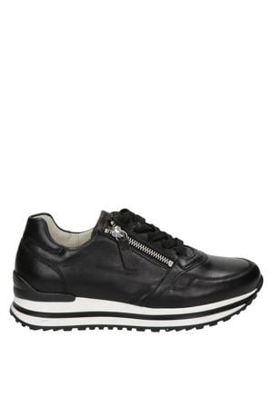 leren sneakers zwart