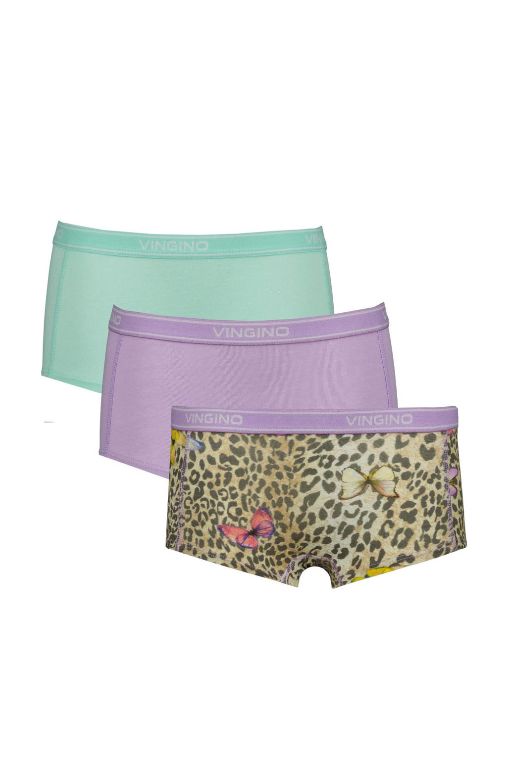 Vingino hipster - set van 3 lila/mintgroen/bruin Vingino hipster - set van 3 lila/mintgroen/bruin