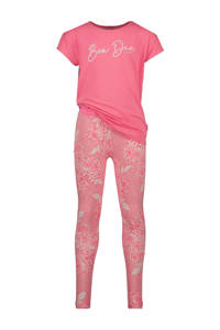 Vingino pyjama Wencke met all over print neon roze, Neon roze