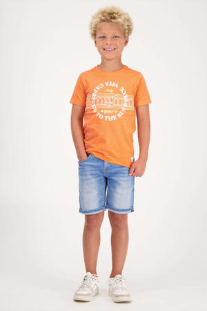 T-shirt Humberto met printopdruk oranje